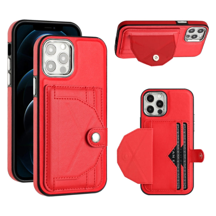 Shockproof Leather Phone Case with Card Holder, For iPhone 13, For iPhone 13 Pro, For iPhone 13 Pro Max, For iPhone 12 / 12 Pro, For iPhone 12 Pro Max, For iPhone 11, For iPhone 11 Pro, For iPhone 11 Pro Max