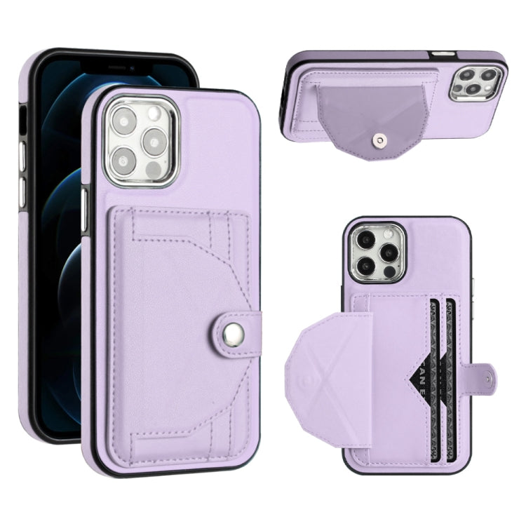 Shockproof Leather Phone Case with Card Holder, For iPhone 13, For iPhone 13 Pro, For iPhone 13 Pro Max, For iPhone 12 / 12 Pro, For iPhone 12 Pro Max, For iPhone 11, For iPhone 11 Pro, For iPhone 11 Pro Max