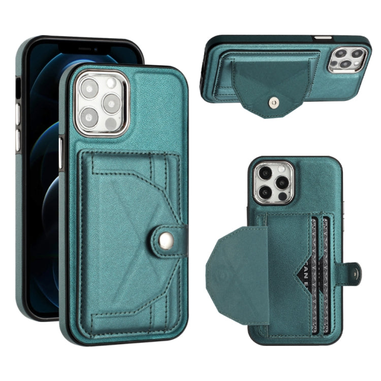 Shockproof Leather Phone Case with Card Holder, For iPhone 13, For iPhone 13 Pro, For iPhone 13 Pro Max, For iPhone 12 / 12 Pro, For iPhone 12 Pro Max, For iPhone 11, For iPhone 11 Pro, For iPhone 11 Pro Max