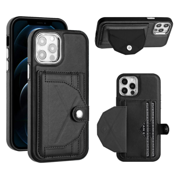 Shockproof Leather Phone Case with Card Holder, For iPhone 13, For iPhone 13 Pro, For iPhone 13 Pro Max, For iPhone 12 / 12 Pro, For iPhone 12 Pro Max, For iPhone 11, For iPhone 11 Pro, For iPhone 11 Pro Max