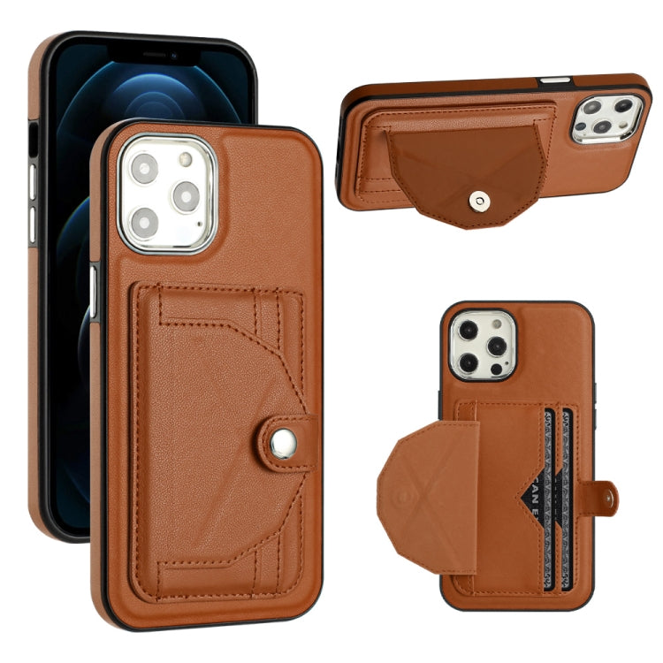 Shockproof Leather Phone Case with Card Holder, For iPhone 13, For iPhone 13 Pro, For iPhone 13 Pro Max, For iPhone 12 / 12 Pro, For iPhone 12 Pro Max, For iPhone 11, For iPhone 11 Pro, For iPhone 11 Pro Max