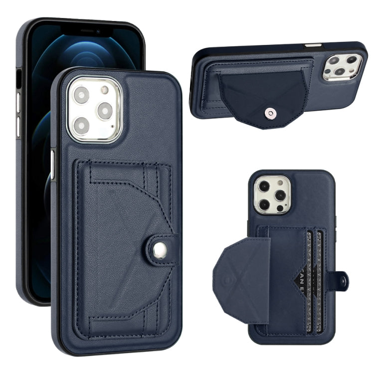Shockproof Leather Phone Case with Card Holder, For iPhone 13, For iPhone 13 Pro, For iPhone 13 Pro Max, For iPhone 12 / 12 Pro, For iPhone 12 Pro Max, For iPhone 11, For iPhone 11 Pro, For iPhone 11 Pro Max