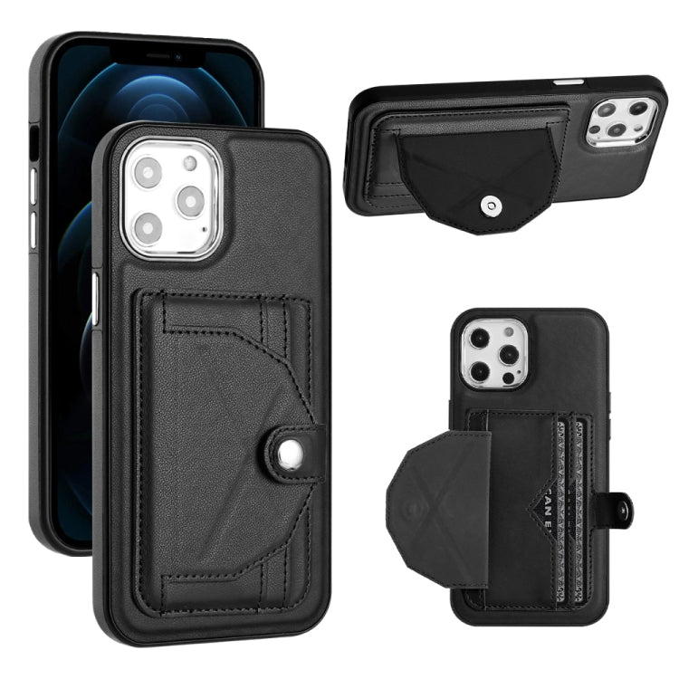 Shockproof Leather Phone Case with Card Holder, For iPhone 13, For iPhone 13 Pro, For iPhone 13 Pro Max, For iPhone 12 / 12 Pro, For iPhone 12 Pro Max, For iPhone 11, For iPhone 11 Pro, For iPhone 11 Pro Max
