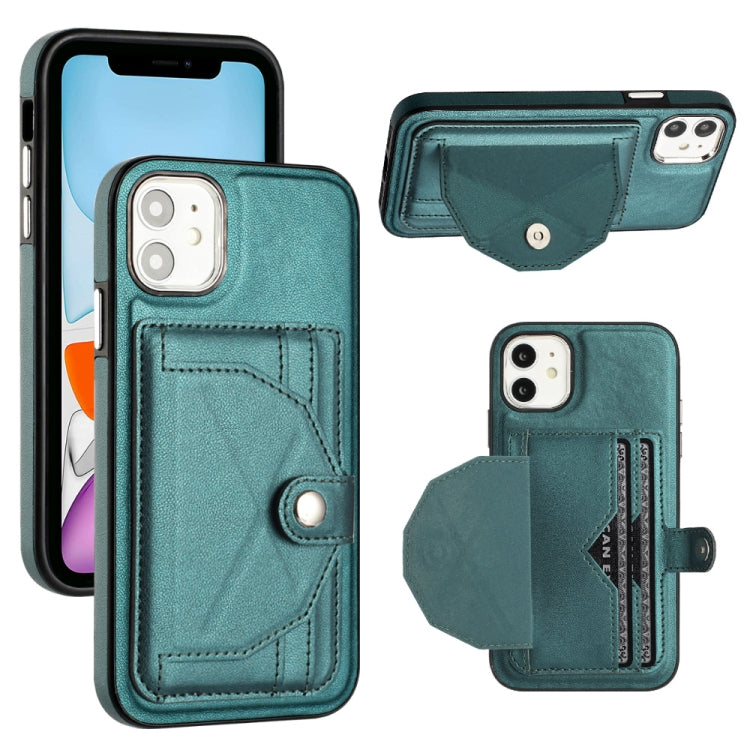 Shockproof Leather Phone Case with Card Holder, For iPhone 13, For iPhone 13 Pro, For iPhone 13 Pro Max, For iPhone 12 / 12 Pro, For iPhone 12 Pro Max, For iPhone 11, For iPhone 11 Pro, For iPhone 11 Pro Max