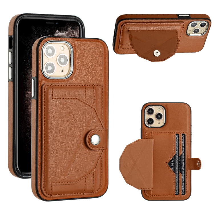 Shockproof Leather Phone Case with Card Holder, For iPhone 13, For iPhone 13 Pro, For iPhone 13 Pro Max, For iPhone 12 / 12 Pro, For iPhone 12 Pro Max, For iPhone 11, For iPhone 11 Pro, For iPhone 11 Pro Max