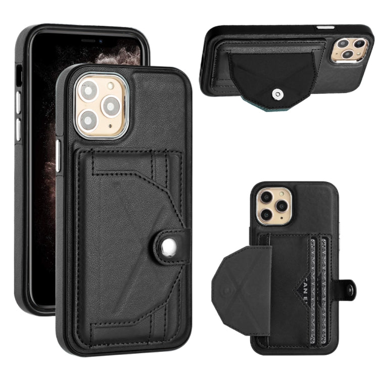Shockproof Leather Phone Case with Card Holder, For iPhone 13, For iPhone 13 Pro, For iPhone 13 Pro Max, For iPhone 12 / 12 Pro, For iPhone 12 Pro Max, For iPhone 11, For iPhone 11 Pro, For iPhone 11 Pro Max