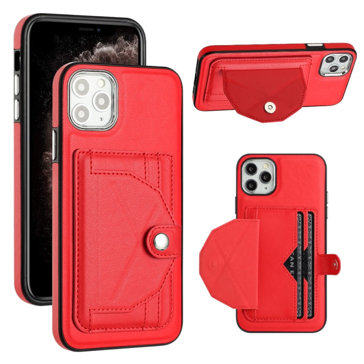 Shockproof Leather Phone Case with Card Holder, For iPhone 13, For iPhone 13 Pro, For iPhone 13 Pro Max, For iPhone 12 / 12 Pro, For iPhone 12 Pro Max, For iPhone 11, For iPhone 11 Pro, For iPhone 11 Pro Max