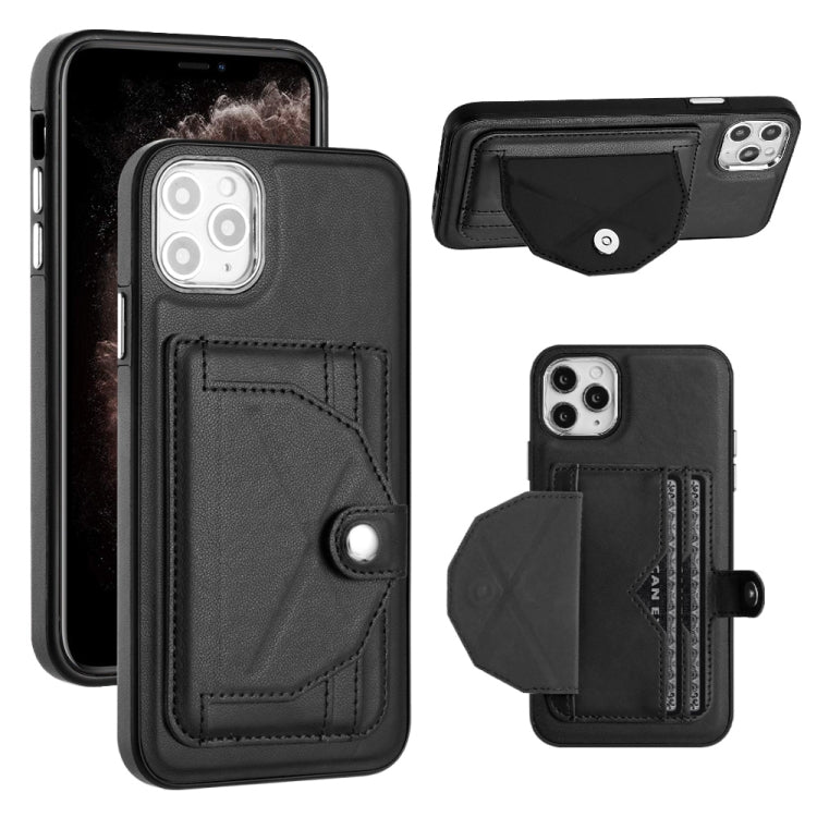 Shockproof Leather Phone Case with Card Holder, For iPhone 13, For iPhone 13 Pro, For iPhone 13 Pro Max, For iPhone 12 / 12 Pro, For iPhone 12 Pro Max, For iPhone 11, For iPhone 11 Pro, For iPhone 11 Pro Max