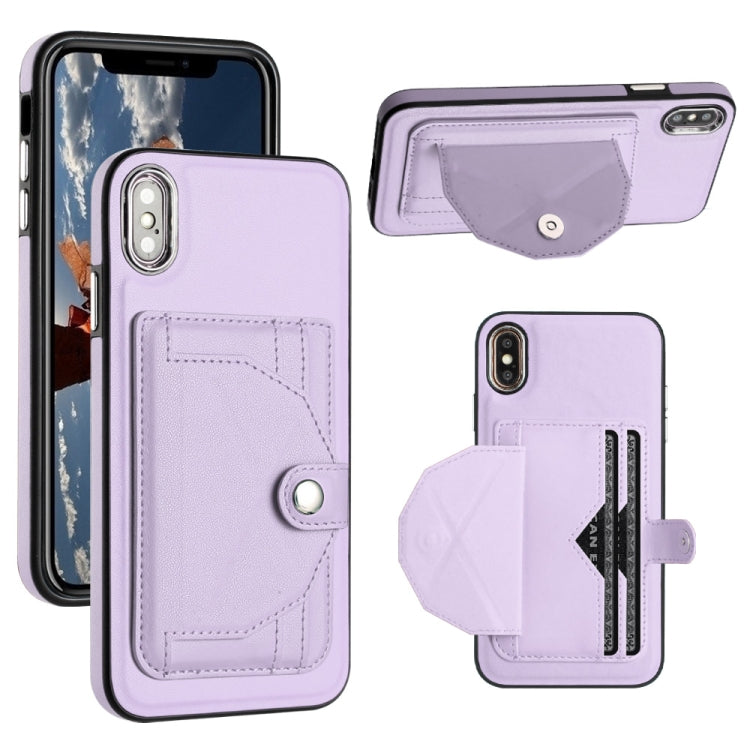 جراب هاتف جلدي مقاوم للصدمات مع حامل بطاقات، مناسب لأجهزة iPhone XS Max وiPhone XR وiPhone X / XS وiPhone SE 2022/SE 2020/6/7/8 وiPhone 6 Plus/7 Plus/8 Plus