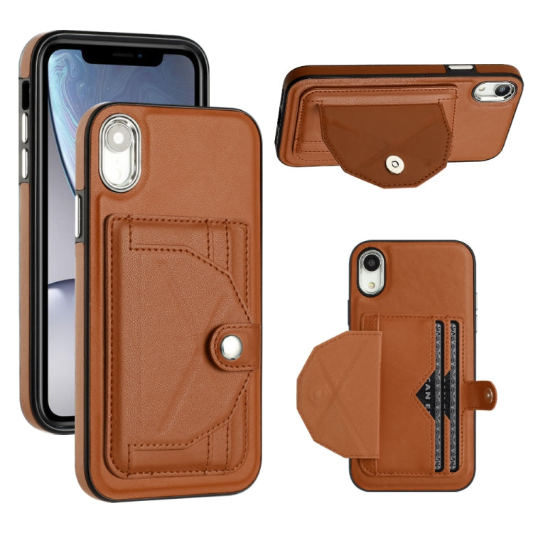 جراب هاتف جلدي مقاوم للصدمات مع حامل بطاقات، مناسب لأجهزة iPhone XS Max وiPhone XR وiPhone X / XS وiPhone SE 2022/SE 2020/6/7/8 وiPhone 6 Plus/7 Plus/8 Plus