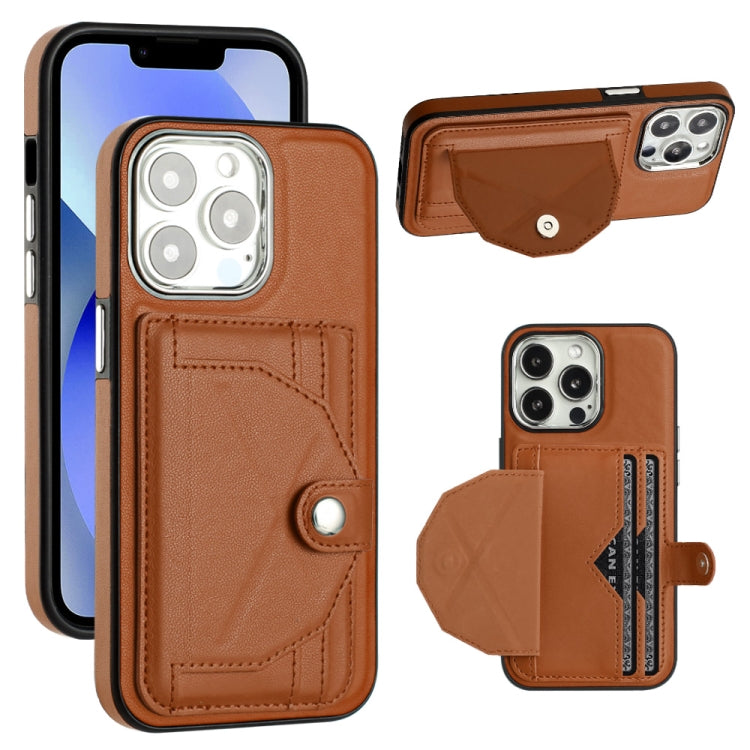 Shockproof Leather Phone Case with Card Holder, For iPhone 14, For iPhone 15 Pro Max, For iPhone 15 Pro, For iPhone 14 Plus, For iPhone 14 Pro, For iPhone 15 Plus, For iPhone 15, For iPhone 14 Pro Max