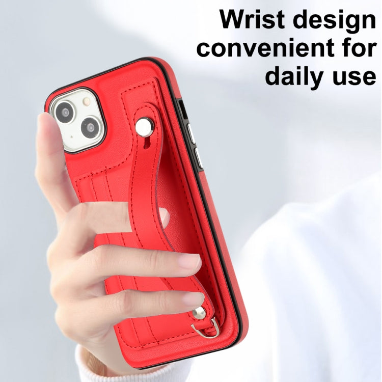 Shockproof Leather Phone Case with Wrist Strap, For iPhone 14, For iPhone 15 Pro Max, For iPhone 15 Pro, For iPhone 14 Plus, For iPhone 14 Pro, For iPhone 15 Plus, For iPhone 15, For iPhone 14 Pro Max