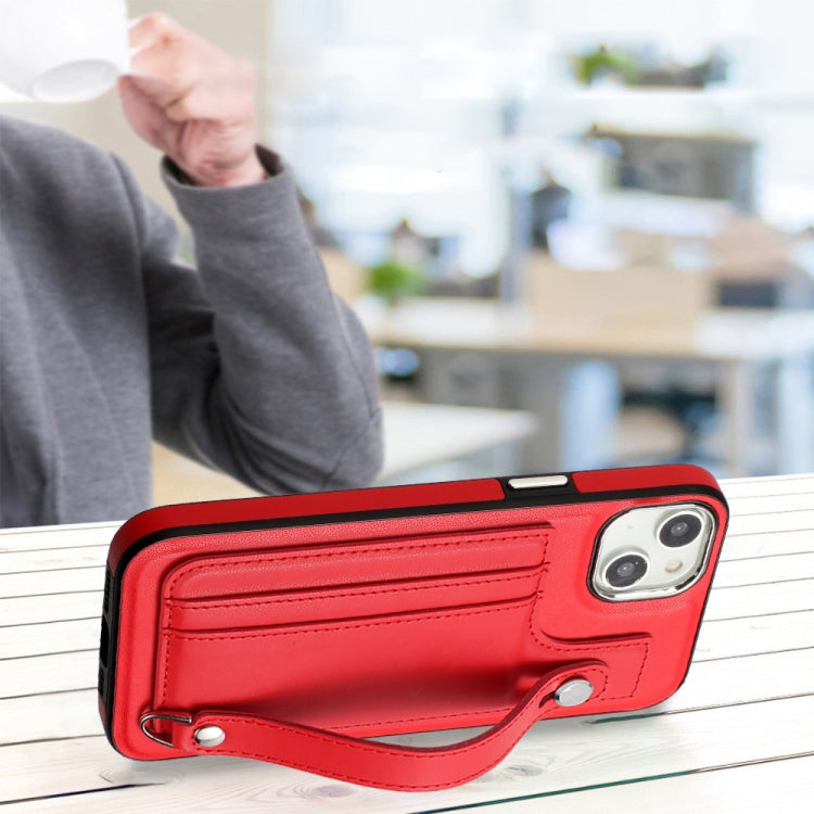 Shockproof Leather Phone Case with Wrist Strap, For iPhone 14, For iPhone 15 Pro Max, For iPhone 15 Pro, For iPhone 14 Plus, For iPhone 14 Pro, For iPhone 15 Plus, For iPhone 15, For iPhone 14 Pro Max