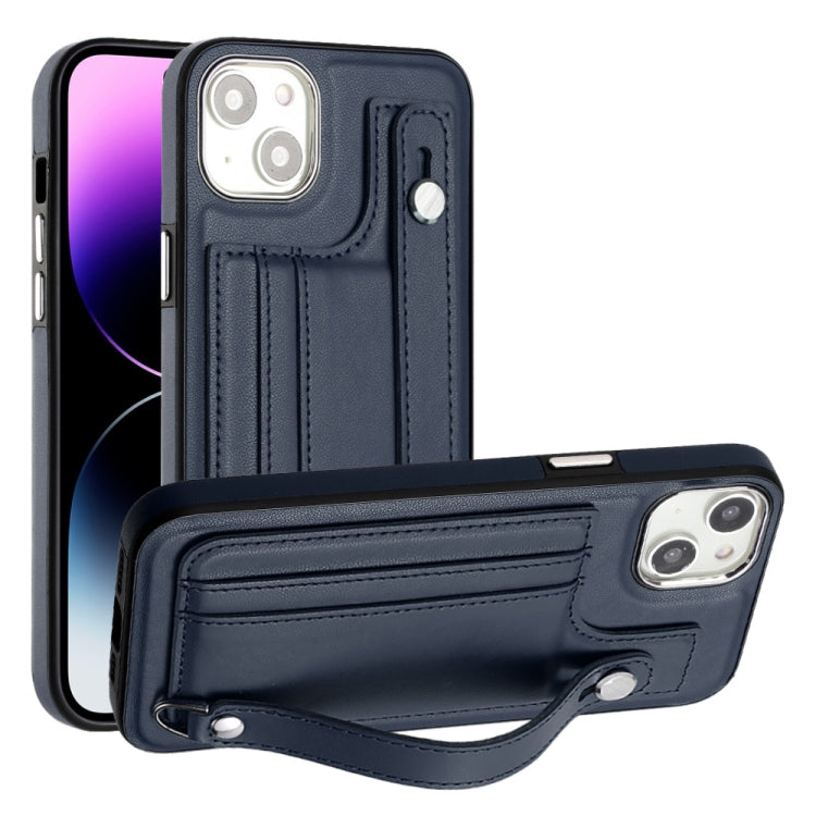 Shockproof Leather Phone Case with Wrist Strap, For iPhone 14, For iPhone 15 Pro Max, For iPhone 15 Pro, For iPhone 14 Plus, For iPhone 14 Pro, For iPhone 15 Plus, For iPhone 15, For iPhone 14 Pro Max