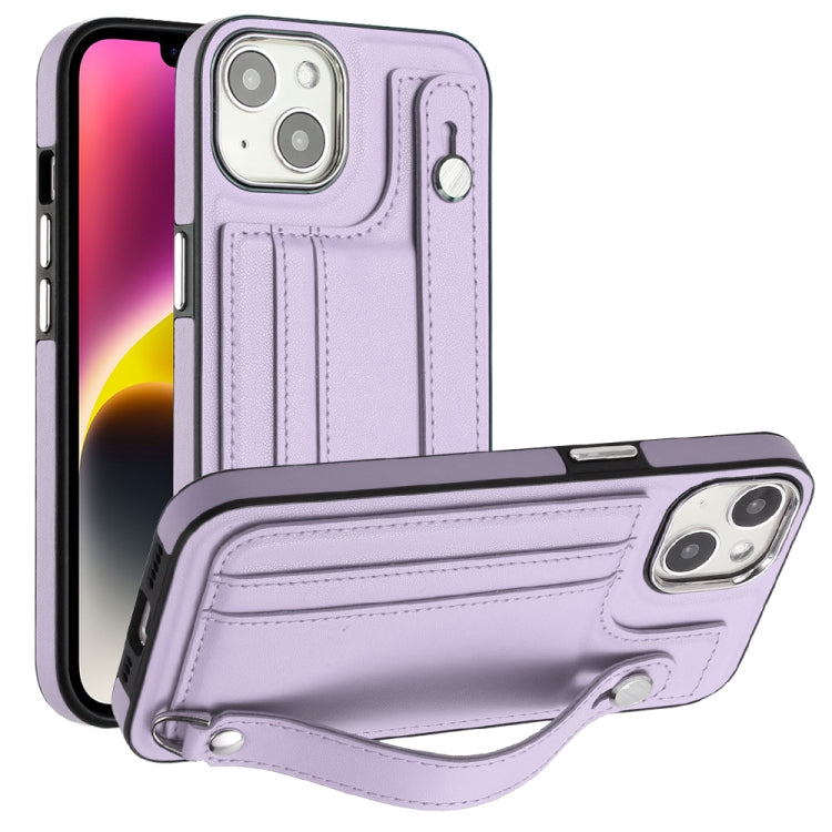 Shockproof Leather Phone Case with Wrist Strap, For iPhone 13, For iPhone 13 Pro, For iPhone 13 Pro Max, For iPhone 12 / 12 Pro, For iPhone 12 Pro Max, For iPhone 11, For iPhone 11 Pro, For iPhone 11 Pro Max