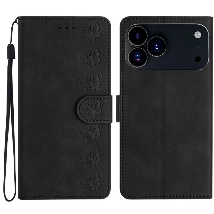 جراب هاتف جلدي منقوش بسبع فراشات، مناسب لأجهزة iPhone 17 Pro Max وiPhone 17 Pro وiPhone 17 وiPhone 17 Air وiPhone 16e وiPhone 16 Pro Max وiPhone 16 Pro وiPhone 16 Plus