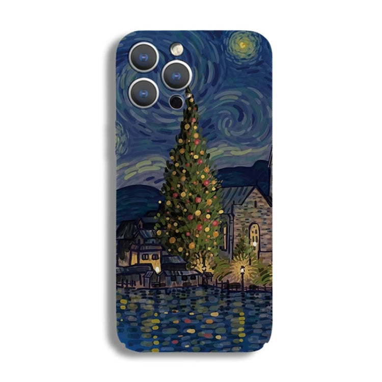 جراب هاتف من الكمبيوتر الشخصي بنمط رسم زيتي بفتحة دقيقة، مناسب لأجهزة iPhone 13 Pro وiPhone 13 وiPhone 13 mini وiPhone 12 وiPhone 12 Pro Max