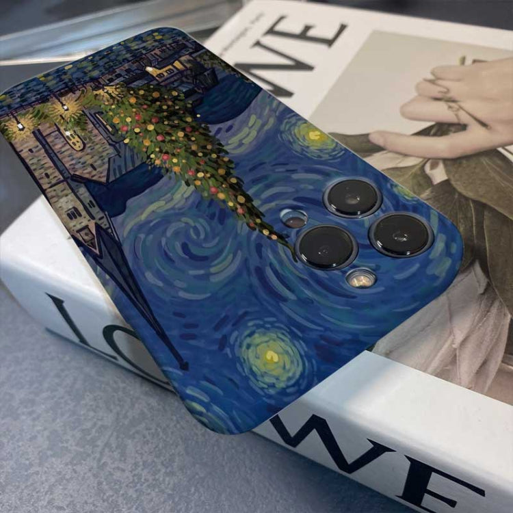جراب هاتف من الكمبيوتر الشخصي بنمط رسم زيتي بفتحة دقيقة، مناسب لأجهزة iPhone 12 Pro وiPhone 12 mini وiPhone 11 Pro Max وiPhone 11 وiPhone 11 Pro