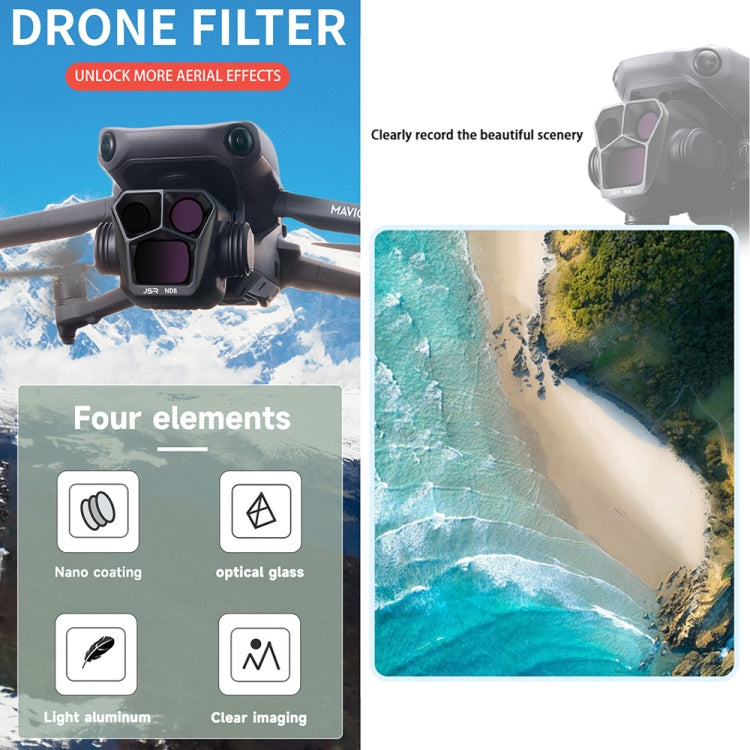 فلتر عدسة JSR GB 3 في 1 CPL ND8 ND16، 3 في 1 CPL ND لـ DJI Mavic 3 Pro
