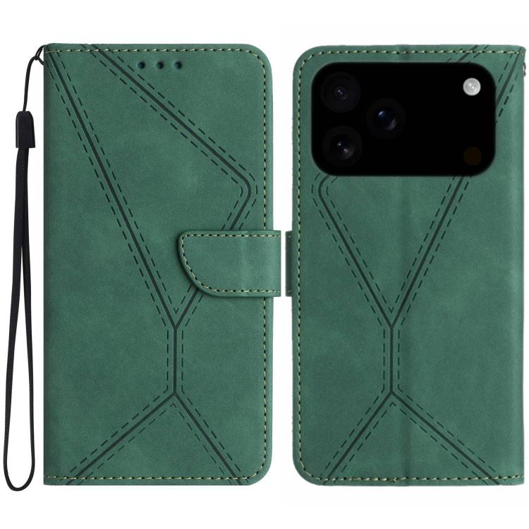 جراب هاتف جلدي منقوش بخياطة، مناسب لأجهزة iPhone 16 Pro Max وiPhone 16 Pro وiPhone 16 Plus وiPhone 16 وiPhone 16e وiPhone 15 Pro Max وiPhone 15 Pro وiPhone 15 Plus