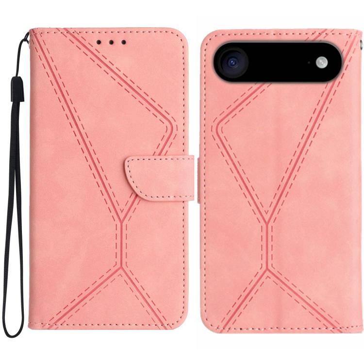 جراب هاتف جلدي منقوش بخياطة، مناسب لأجهزة iPhone 16 Pro Max وiPhone 16 Pro وiPhone 16 Plus وiPhone 16 وiPhone 16e وiPhone 15 Pro Max وiPhone 15 Pro وiPhone 15 Plus