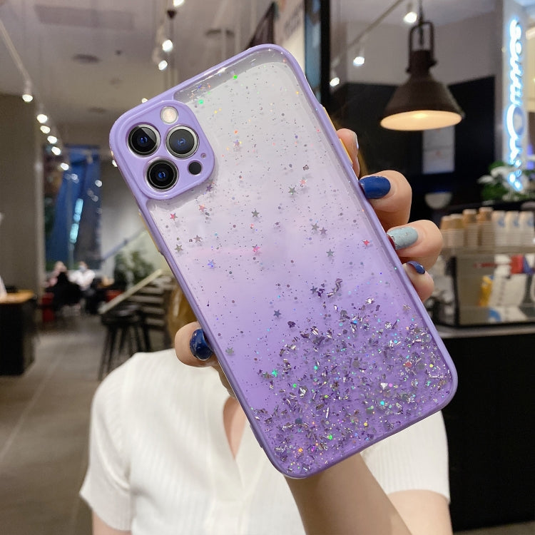 Starry Gradient Glitter Powder TPU Phone Case, For iPhone 12, For iPhone 12 Pro Max, For iPhone 12 Pro, For iPhone 12 mini, For iPhone 11 Pro Max, For iPhone 11, For iPhone 11 Pro, For iPhone XS / X