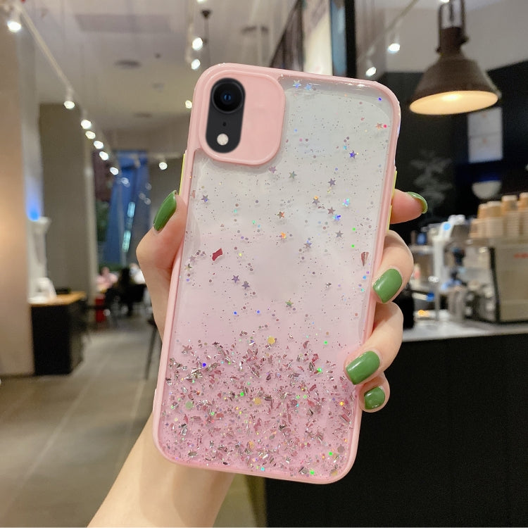 جراب هاتف TPU لامع متدرج الألوان مرصع بالنجوم، مناسب لأجهزة iPhone XS / X، iPhone XR، iPhone XS Max، iPhone 8 Plus / 7 Plus، iPhone 6s Plus / 6 Plus، iPhone 6s / 6