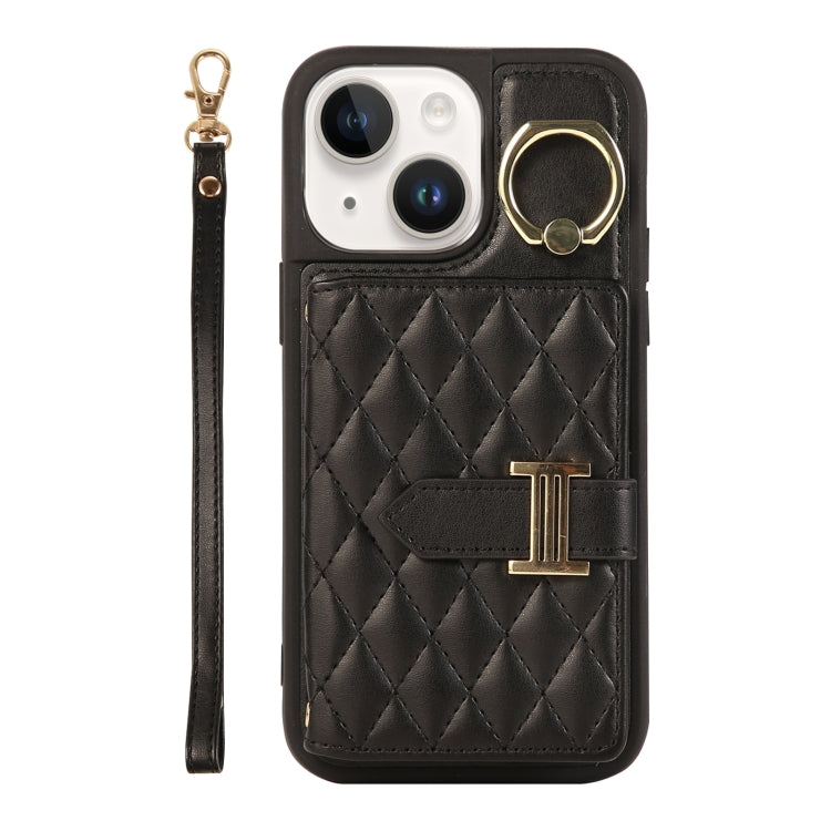Horizontal Card Bag Ring Holder Phone Case with Dual Lanyard, For iPhone 13, For iPhone 12, For iPhone 12 Pro Max, For iPhone 12 Pro, For iPhone 11 Pro Max, For iPhone 11
