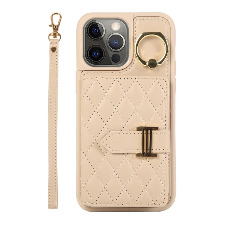 Horizontal Card Bag Ring Holder Phone Case with Dual Lanyard, For iPhone 13, For iPhone 12, For iPhone 12 Pro Max, For iPhone 12 Pro, For iPhone 11 Pro Max, For iPhone 11