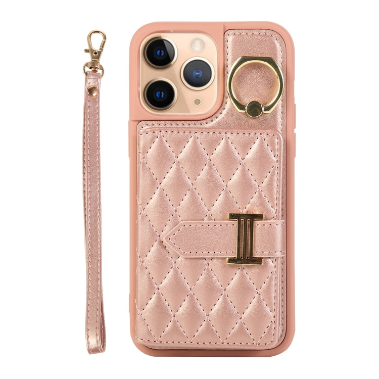 Horizontal Card Bag Ring Holder Phone Case with Dual Lanyard, For iPhone 13, For iPhone 12, For iPhone 12 Pro Max, For iPhone 12 Pro, For iPhone 11 Pro Max, For iPhone 11