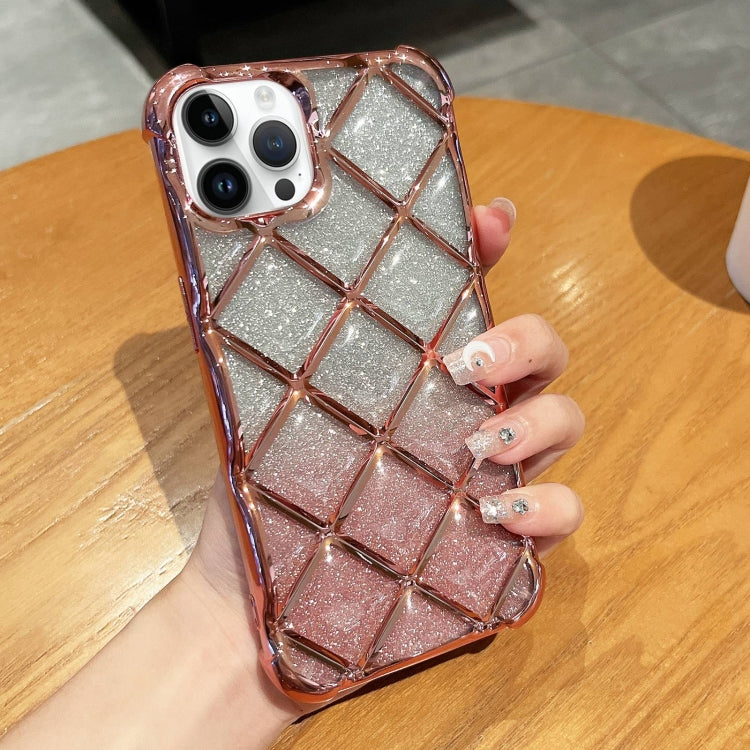 3D Diamond Lattice Laser Engraving Glitter Paper Phone Case, For iPhone 14 / 13, For iPhone 15 Pro Max, For iPhone 14 Pro, For iPhone 15 Pro, For iPhone 14 Pro Max, For iPhone 13 Pro Max, For iPhone 15, For iPhone 13 Pro