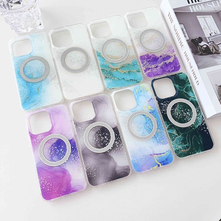 جراب هاتف IMD Marble Magsafe مزدوج الجوانب، لهاتف iPhone 12 Pro