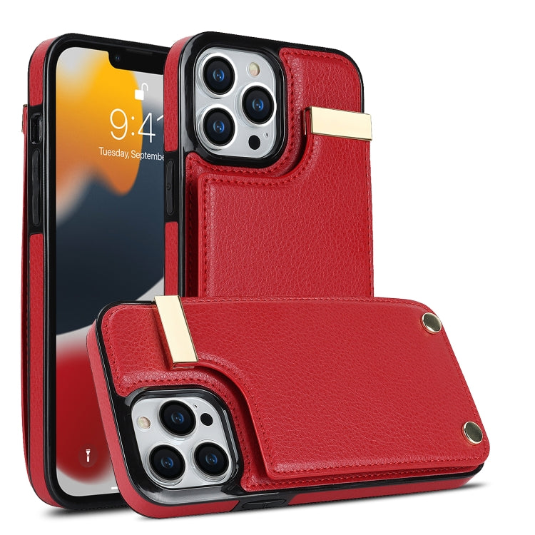 Metal Buckle Card Slots Phone Case, For iPhone 14 Pro, For iPhone 14 Pro Max, For iPhone SE 2022 / 2020 / 8 / 7, For iPhone 13 Pro Max, For iPhone 13 Pro, For iPhone 12 / 12 Pro, For iPhone 12 Pro Max, For iPhone 11 Pro Max