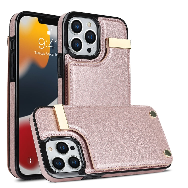 Metal Buckle Card Slots Phone Case, For iPhone 14 Pro, For iPhone 14 Pro Max, For iPhone SE 2022 / 2020 / 8 / 7, For iPhone 13 Pro Max, For iPhone 13 Pro, For iPhone 12 / 12 Pro, For iPhone 12 Pro Max, For iPhone 11 Pro Max