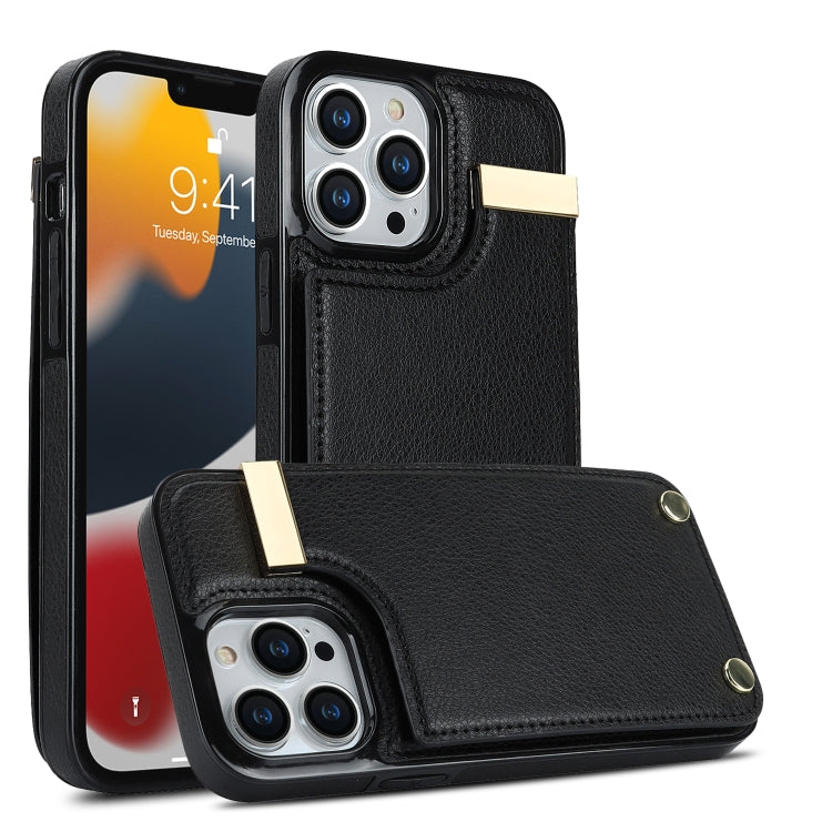 Metal Buckle Card Slots Phone Case, For iPhone 14 Pro, For iPhone 14 Pro Max, For iPhone SE 2022 / 2020 / 8 / 7, For iPhone 13 Pro Max, For iPhone 13 Pro, For iPhone 12 / 12 Pro, For iPhone 12 Pro Max, For iPhone 11 Pro Max