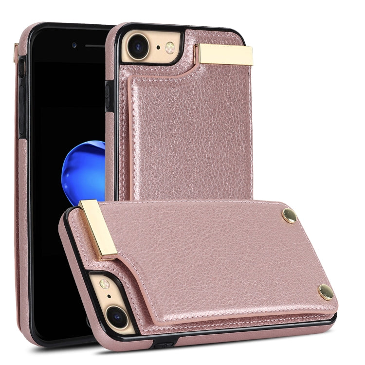 Metal Buckle Card Slots Phone Case, For iPhone 14 Pro, For iPhone 14 Pro Max, For iPhone SE 2022 / 2020 / 8 / 7, For iPhone 13 Pro Max, For iPhone 13 Pro, For iPhone 12 / 12 Pro, For iPhone 12 Pro Max, For iPhone 11 Pro Max