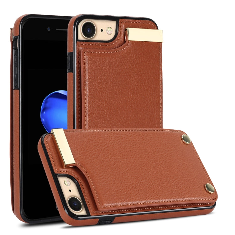 Metal Buckle Card Slots Phone Case, For iPhone 14 Pro, For iPhone 14 Pro Max, For iPhone SE 2022 / 2020 / 8 / 7, For iPhone 13 Pro Max, For iPhone 13 Pro, For iPhone 12 / 12 Pro, For iPhone 12 Pro Max, For iPhone 11 Pro Max
