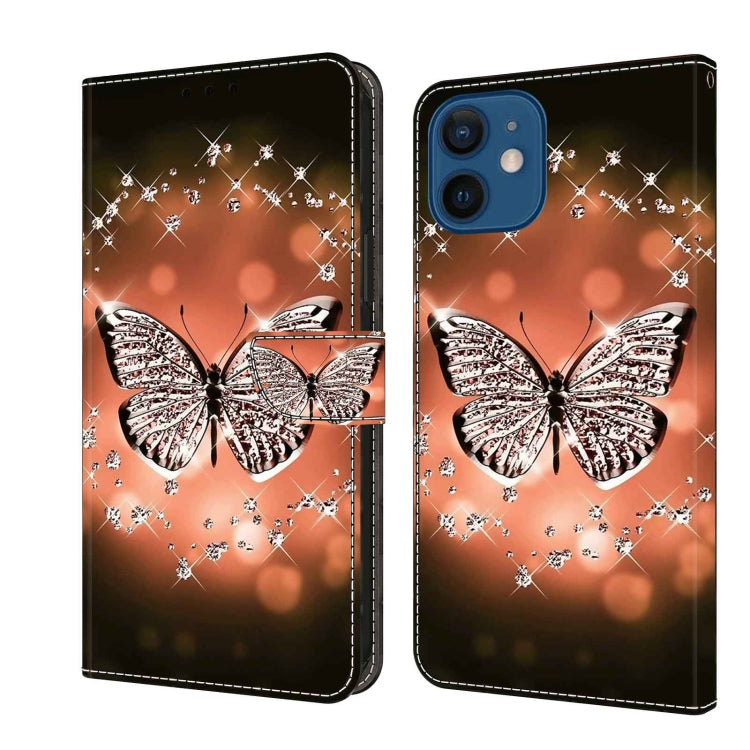 Crystal 3D Shockproof Protective Leather Phone Case, For iPhone 12 mini / 13 mini, For iPhone 12 / 12 Pro