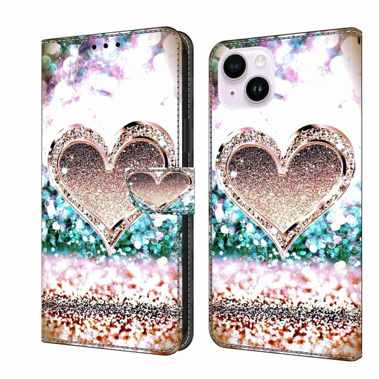 Crystal 3D Shockproof Protective Leather Phone Case, For iPhone 14 Plus, For iPhone 15 Pro Max