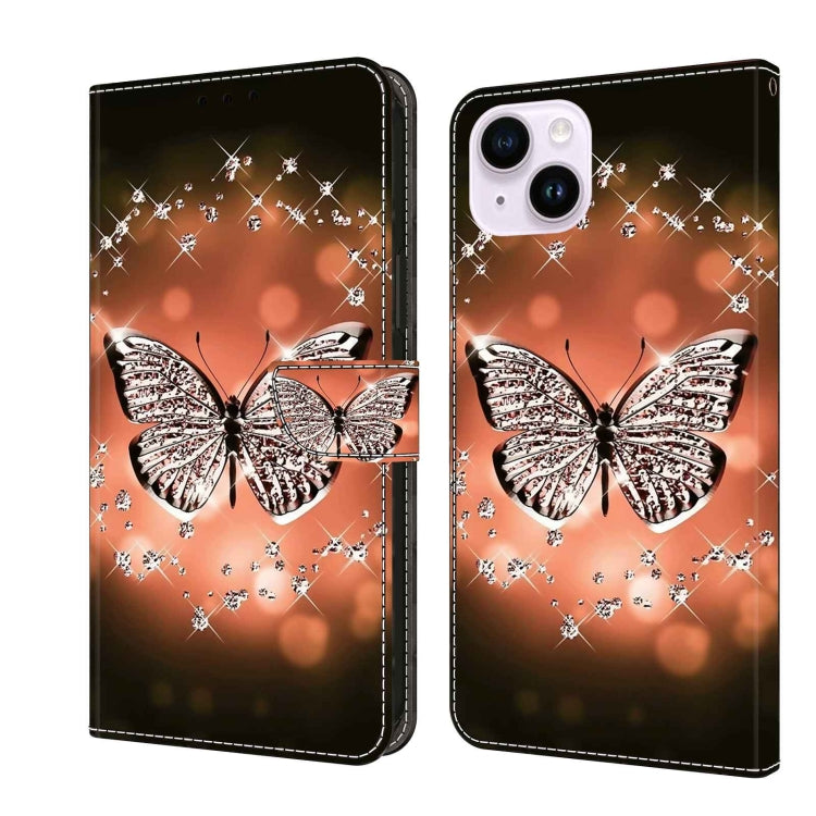 Crystal 3D Shockproof Protective Leather Phone Case, For iPhone 14 Plus, For iPhone 15 Pro Max