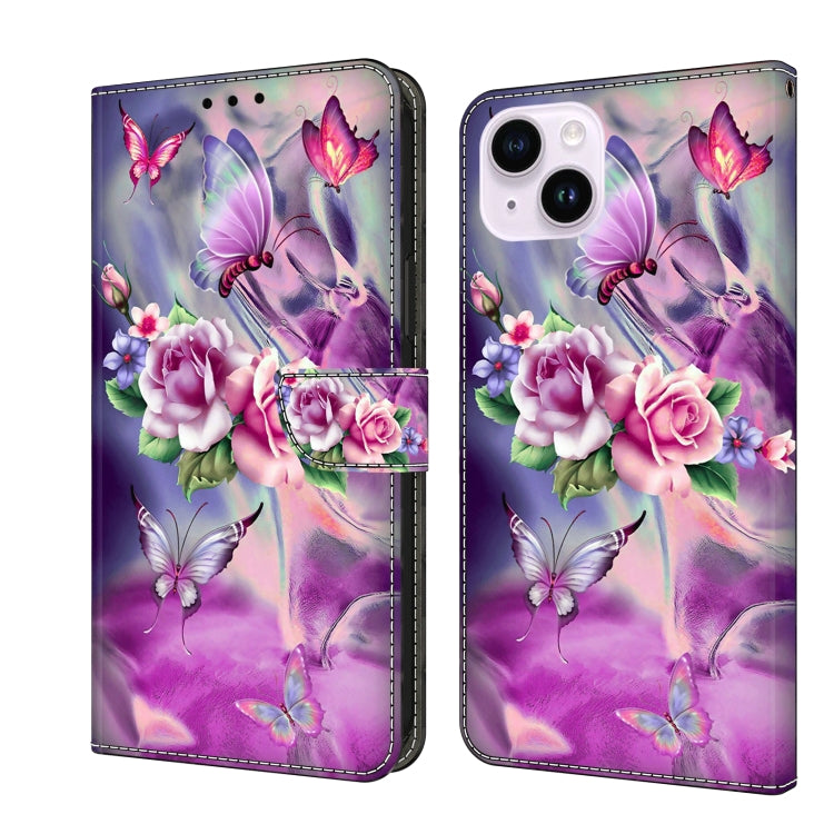 Crystal 3D Shockproof Protective Leather Phone Case, For iPhone 15 Plus, For iPhone 14 Pro