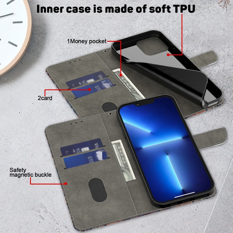 Crystal 3D Shockproof Protective Leather Phone Case, For iPhone 15 Pro, For iPhone 13 / 14