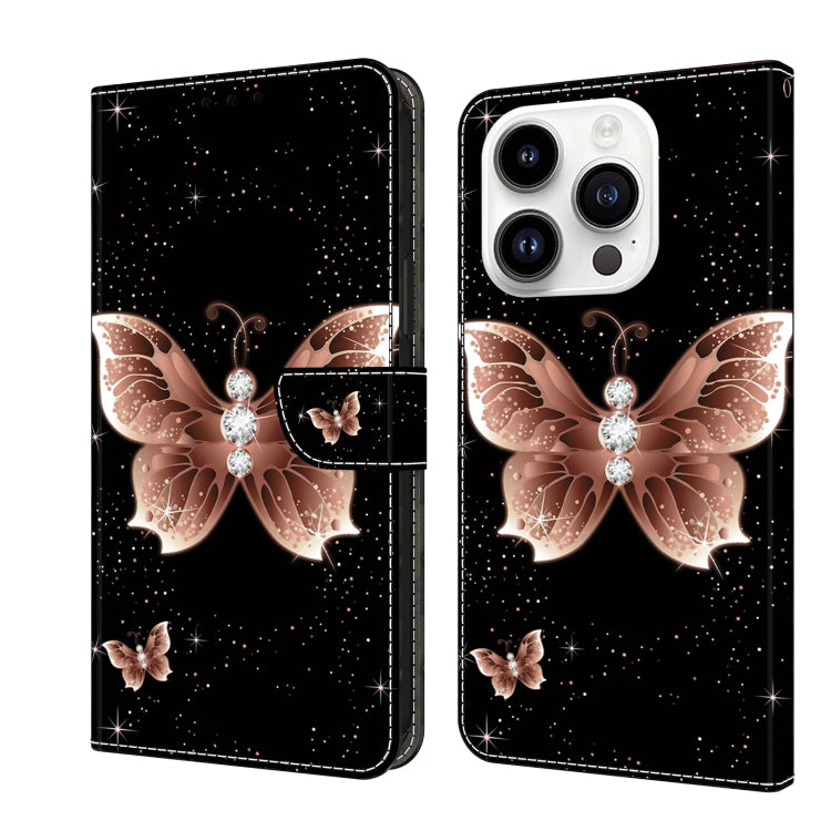Crystal 3D Shockproof Protective Leather Phone Case, For iPhone 15 Pro, For iPhone 13 / 14
