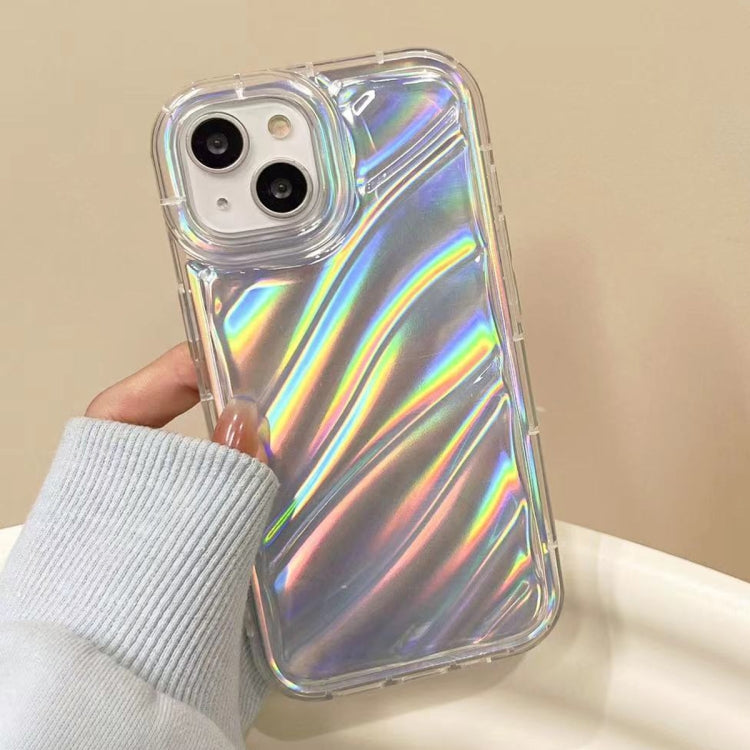 جراب هاتف TPU بموجات الترتر بالليزر، مناسب لآيفون 11، وآيفون 11 برو، وآيفون X / XS، وآيفون XR، وآيفون XS Max، وآيفون 8 بلس / 7 بلس