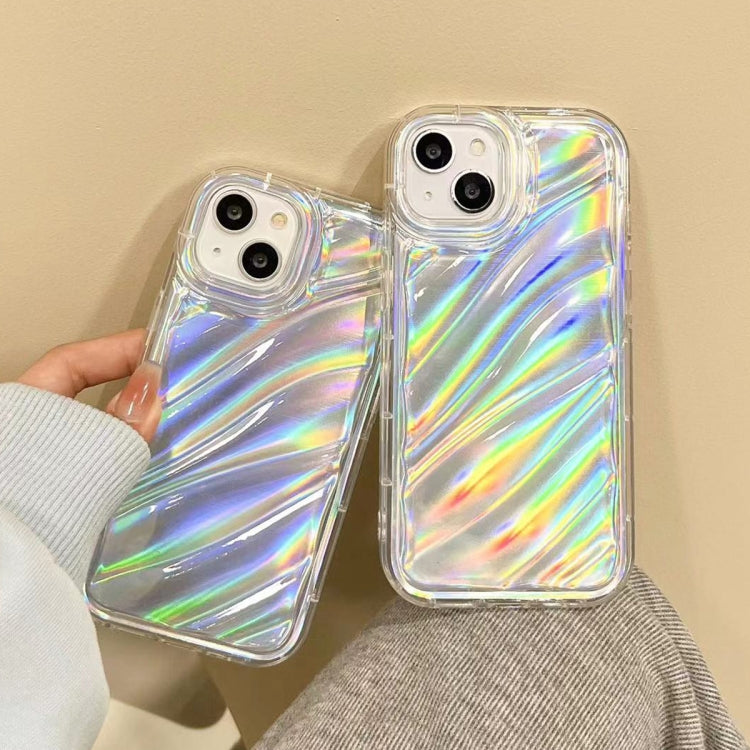 جراب هاتف TPU بموجات الترتر بالليزر، مناسب لآيفون 11، وآيفون 11 برو، وآيفون X / XS، وآيفون XR، وآيفون XS Max، وآيفون 8 بلس / 7 بلس