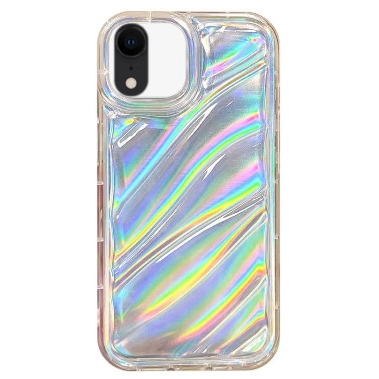 جراب هاتف TPU بموجات الترتر بالليزر، مناسب لآيفون 11، وآيفون 11 برو، وآيفون X / XS، وآيفون XR، وآيفون XS Max، وآيفون 8 بلس / 7 بلس