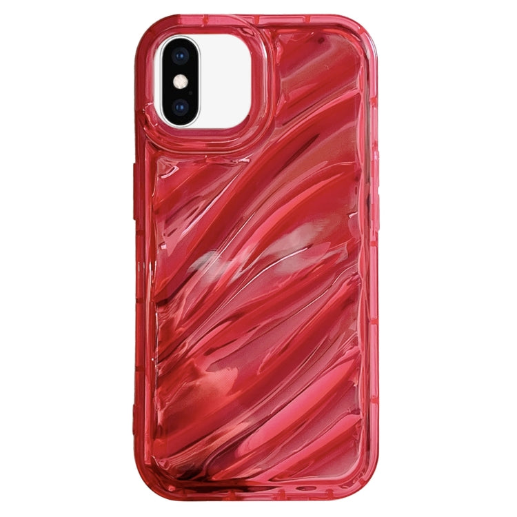جراب هاتف TPU بموجات الترتر بالليزر، مناسب لآيفون 11، وآيفون 11 برو، وآيفون X / XS، وآيفون XR، وآيفون XS Max، وآيفون 8 بلس / 7 بلس