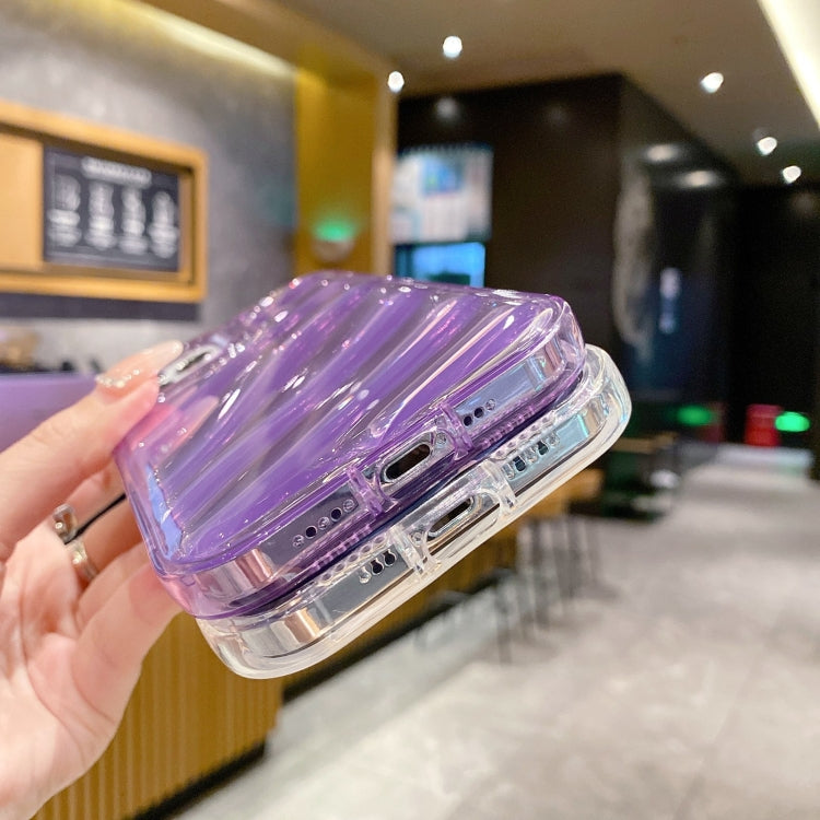 جراب هاتف TPU بموجات الترتر بالليزر، مناسب لآيفون 11، وآيفون 11 برو، وآيفون X / XS، وآيفون XR، وآيفون XS Max، وآيفون 8 بلس / 7 بلس