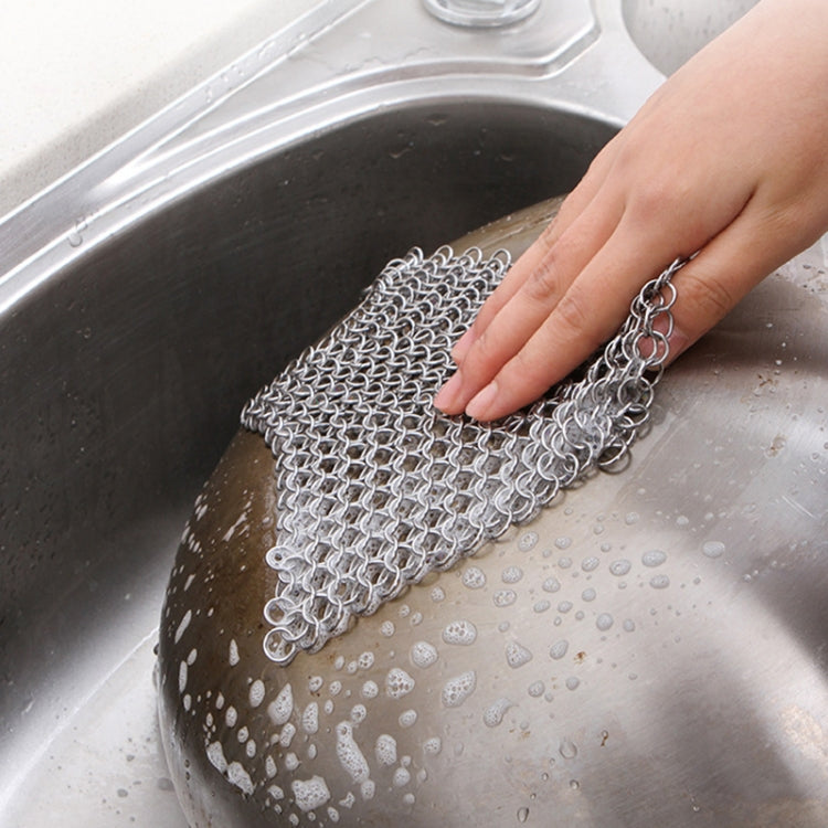 Stainless Steel Round Iron Cleaner Pot Brush Scrubber Home Cookware Kitchen Cleaning Tool