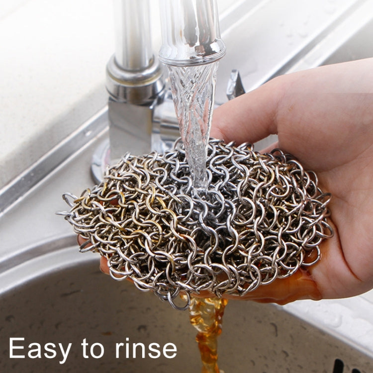 Stainless Steel Round Iron Cleaner Pot Brush Scrubber Home Cookware Kitchen Cleaning Tool